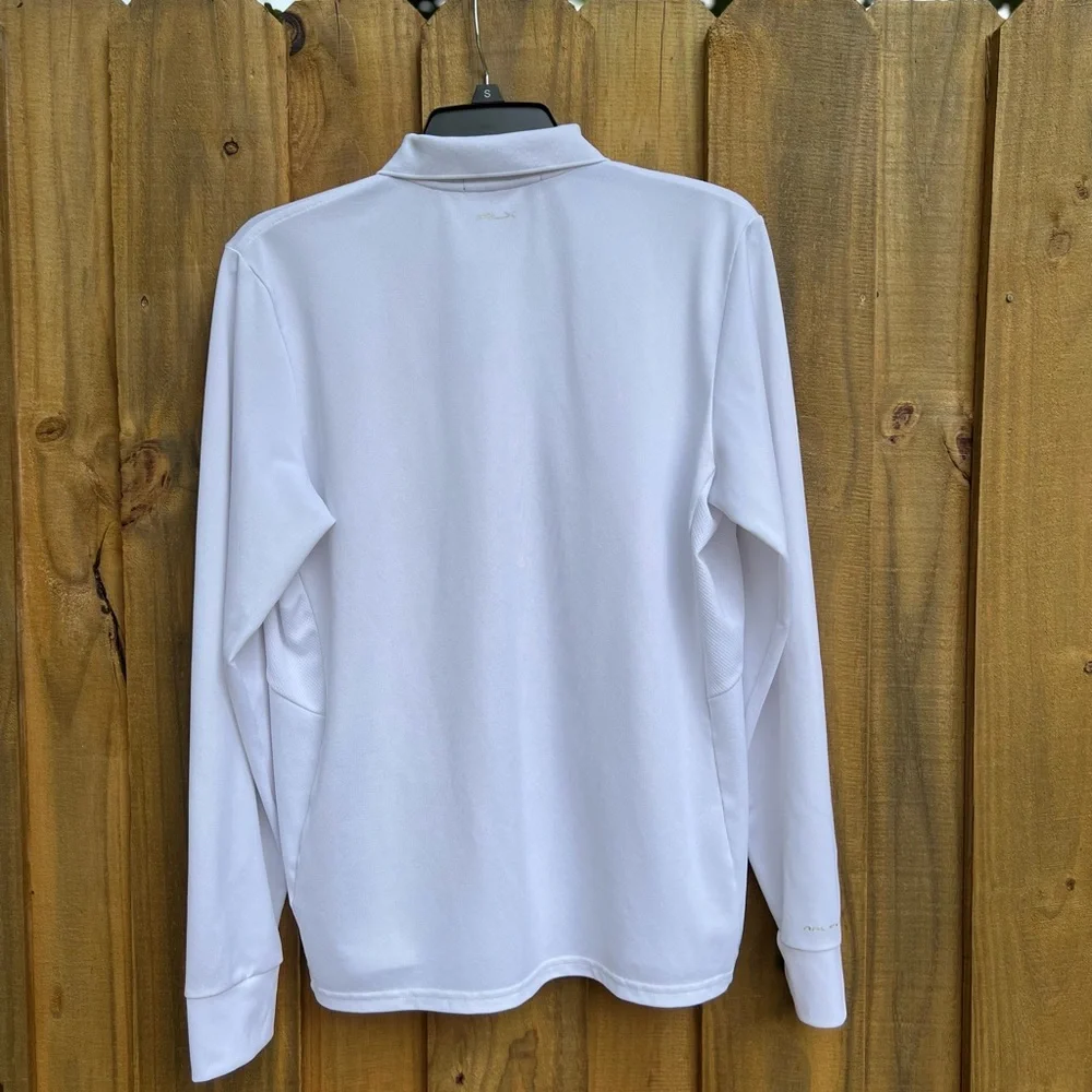 Ralph Lauren RLX Long Sleeve Snap Buttons White Polo Men’s